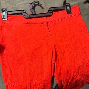 Vibrant Red Women's Capris
